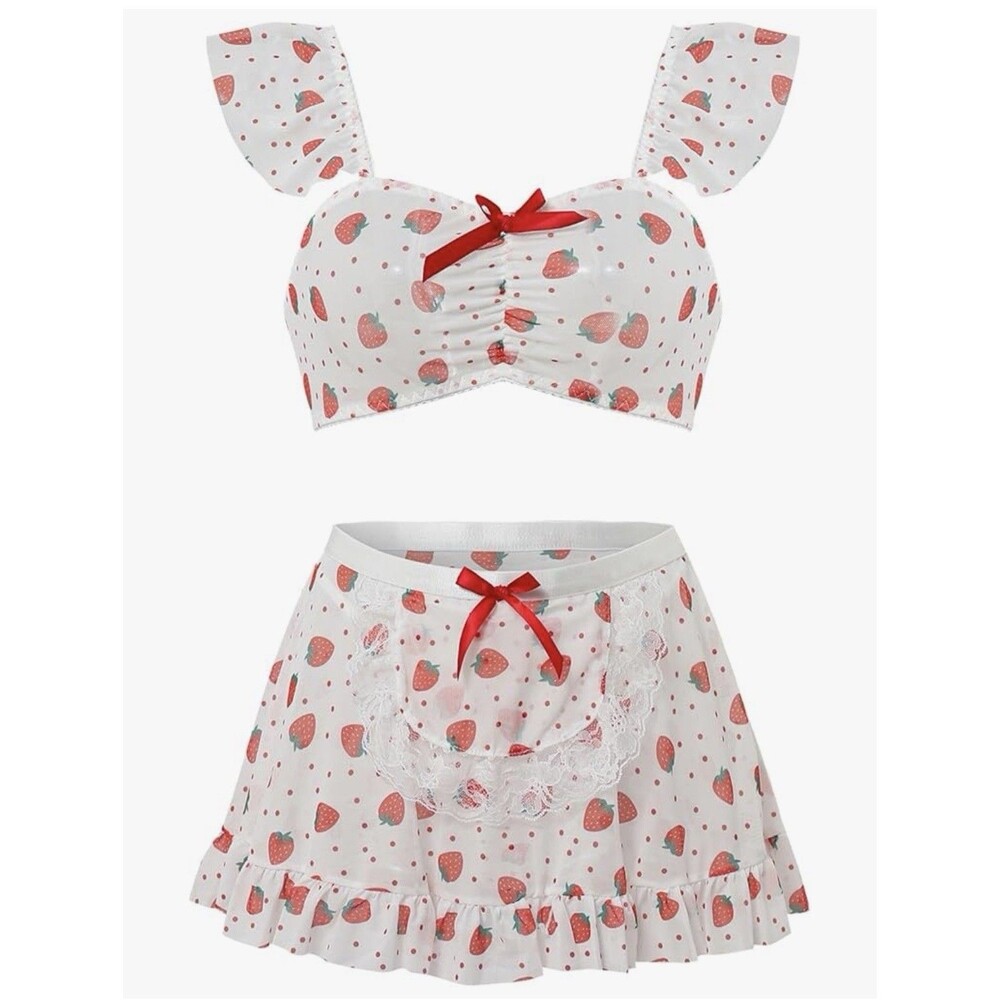 Women’s Strawberry Lingerie Set Size M